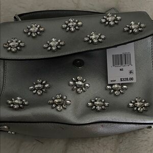 Michael Kors Elegant Silver Embellished Women's Bag